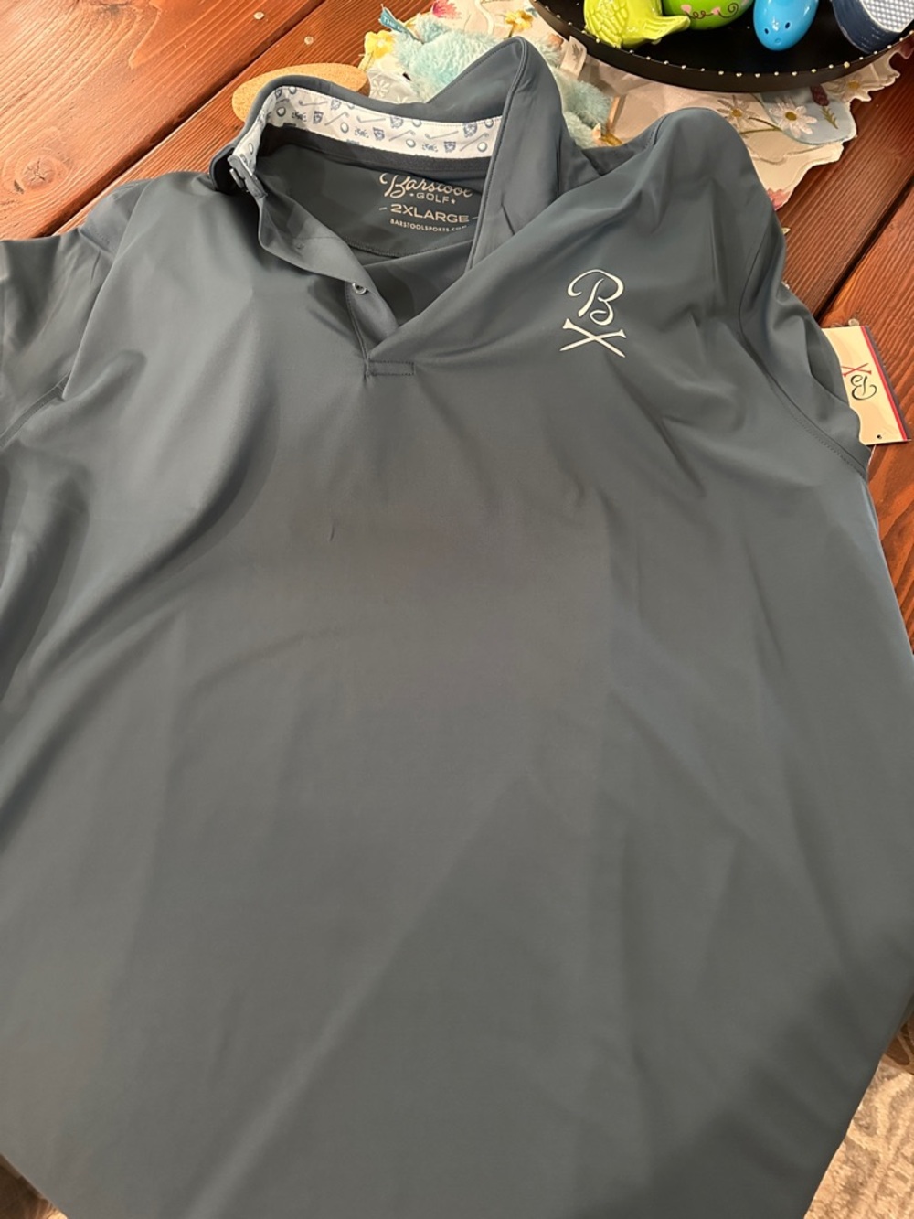 Barstool Golf Men's Polo - Slate Blue, 2XL
